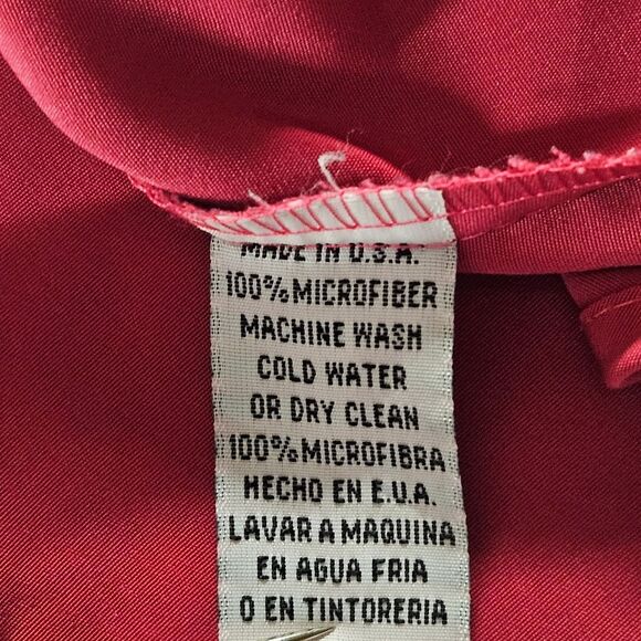 Daniali USA Deep Pink Rhinestone Bling Snap Front Western Cowgirl Shirt Blouse - Picture 8 of 11